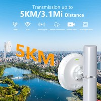Puente Inalámbrico para Exteriores de 900 Mbps y 5 KM, 5.8 GHz, 802.11AC, Punto a Punto, Alta Potencia, CPE Dual Gigabit, Puente WiFi