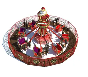 新设计游乐园节日游戏儿童圣诞自控飞机游乐设施出售