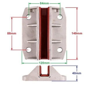   Zapatas de Guía para Contrapeso de Ascensor 100x10/16mm, Zapata Deslizante Metálica para Modelos 5500 y 5200 - Product Image 2