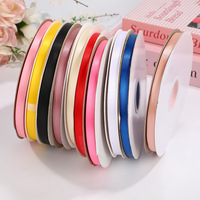 Ruban de satin 1 cm 3/8'' simple face en gros pour cadeaux, artisanat, nœuds pour cheveux, boîtes à gâteaux, décorations florales, mariages et fêtes