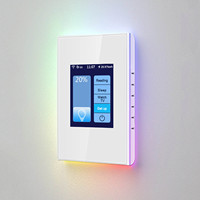 Automatisation de système de maison intelligente de haute qualité 1 gang LCD gradateur tactile interrupteur d'éclairage intelligent Tuya WIFI Zigbee voix Google Home Alexa
