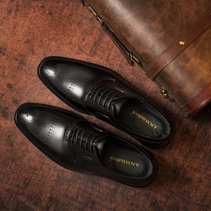 Zapatos de Vestir de Cuero para Novio, Elegantes, Duraderos, Cómodos, Antideslizantes, Pulidos a Mano, de Lujo, para Banquete de Boda - Product Image 4