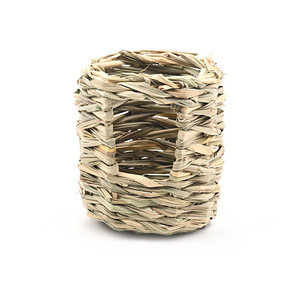 Nido redondo tejido de paja para mascotas, 11,5x10,5 cm, para hámster, conejillo de indias, chinchilla, erizo, casa para dormir - Product Image 5