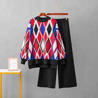 Ensemble femme pull ample et pantalon large taille haute nouvelle collection automne – Vente en gros pour boutiques