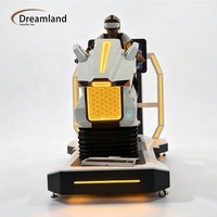 Simulador de Motocicleta VR de 3 Ejes Dreamland, Máquina de Juego de Carreras de Realidad Virtual 9D, Motocicleta VR de Fibra de Vidrio con Pantalla