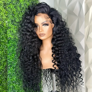 Pelucas de Cabello Humano con Frente de Encaje 13x4, Ondas de Agua, Sin Pegamento, Pre-Arrancadas, Pre-Cortadas, Cabello Virgen Brasileño, Línea de Cabello Natural para Mujeres Negras - Product Image 2