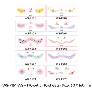 Tatouages temporaires de Pâques de qualité supérieure pour enfants, autocollants imperméables pour le visage, vente en gros, décorations de fête de festival, maquillage - Product Image 6