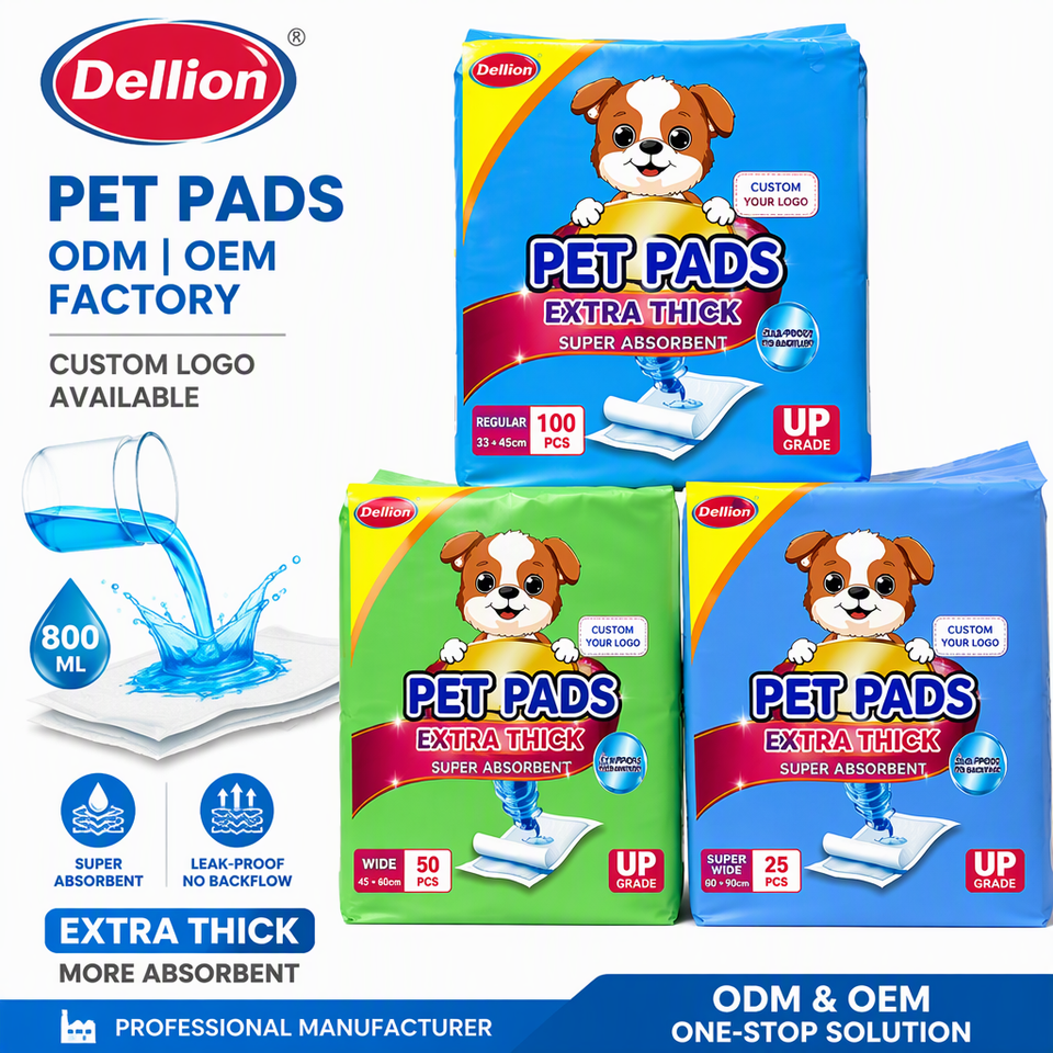 Custom Printed Thick Pet Training Pads, Super Absorbent Disposable Pee ...