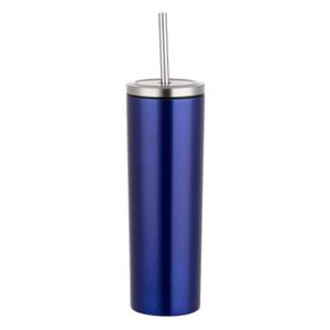 Gobelet à boire en acier inoxydable de 600 ml pour voiture, avec paille droite à visser - Product Image 4