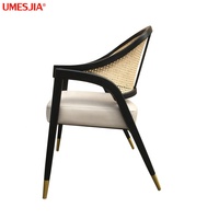 Chaise de salle à manger en bois massif de luxe léger, chaise noire café, chaise en rotin personnalisable, meubles anciens