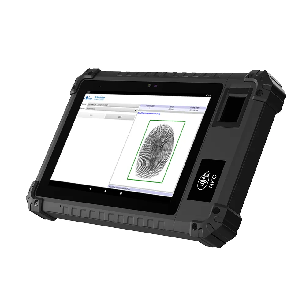 Биометрический планшет Android 10, водонепроницаемый пыленепроницаемый планшет со сканером отпечатков пальцев