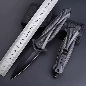 Navaja Plegable EDC de Acero Inoxidable con Hoja de Punta Caída y Mango de Aluminio, Cuchillo de Bolsillo para Supervivencia al Aire Libre - Product Image 5