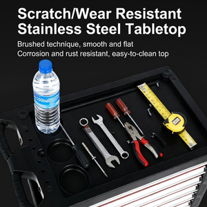 Storage <b>Cart</b> Plastic <b>Tool</b> Cabinet 50x40x30cm With Drawers Garage Workshop Use - Product Image 3