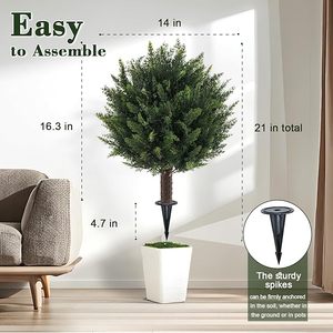 Nhân tạo Cypress topiary cây ngoài trời với Spike Faux Cedar bụi cây UV kháng giả cây bụi cho trước hiên trang trí nội thất - Product Image 6