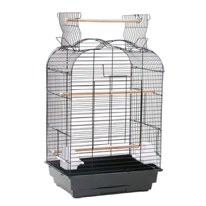 Vente flash <span class=keywords><strong>Cage</strong></span> à oiseaux en acier inoxydable <span class=keywords><strong>Cage</strong></span> d'élevage d'oiseaux Toit ouvert Motif de points Plateau en plastique <span class=keywords><strong>Cage</strong></span> d'élevage de perroquets - Product Image 3