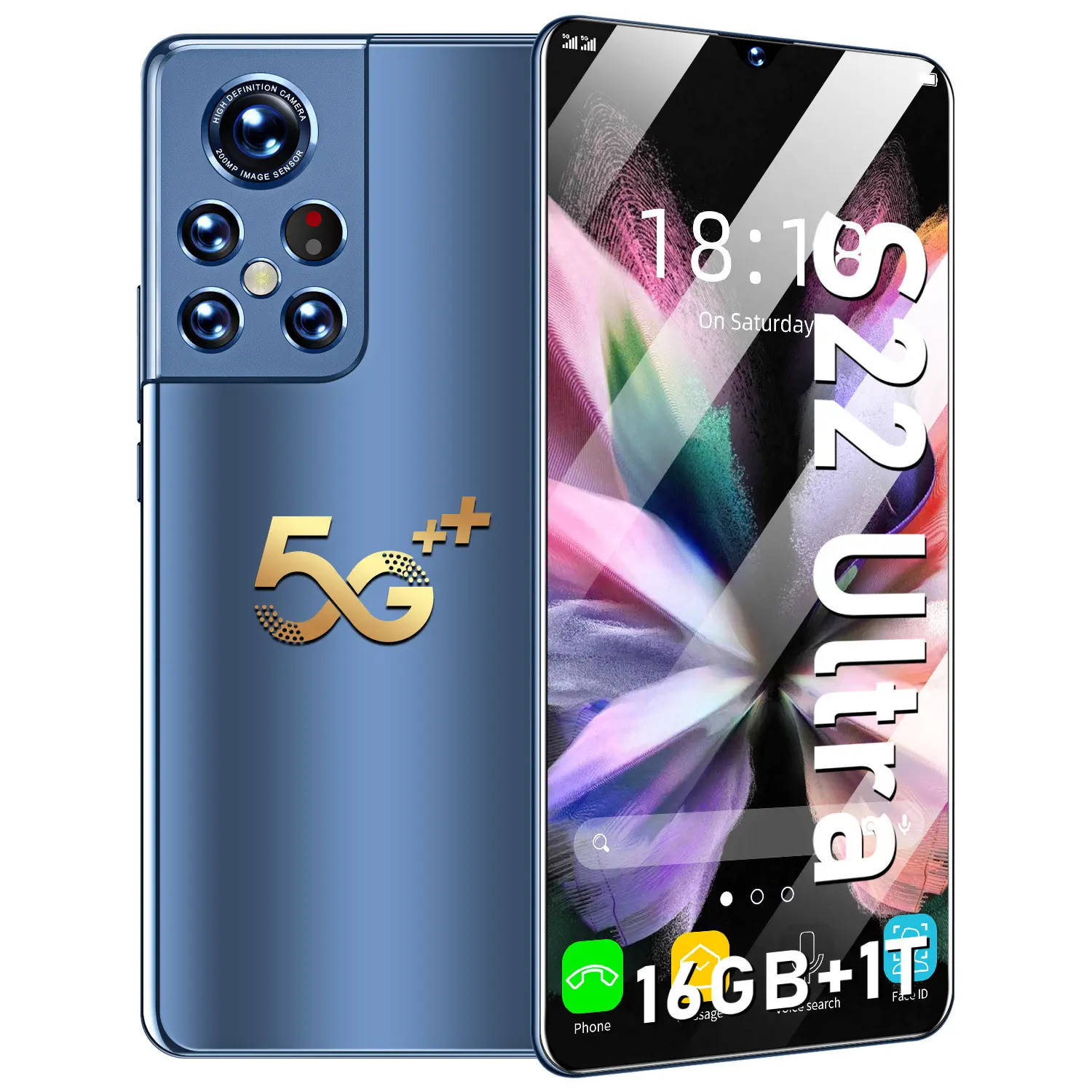 Смартфон S22 U, 6,9 дюйма, 16 + 512 ГБ, Android 6800 мА ч, 5G