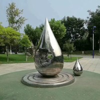 Sculpture abstraite en métal sur mesure, art moderne de jardin, sculpture en acier inoxydable poli