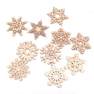 Wooden <b>Snowflake</b> Hanging Ornament Small 2-4 Inch Cartoon Christmas Tree <b>Decoration</b> Environmental Protection Material Laser Cut - Product Image 5