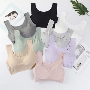 <span class=keywords><strong>Soutien</strong></span>-<span class=keywords><strong>gorge</strong></span> sans couture sans armatures en soie glacée à couvrance totale pour la course, le yoga et le <span class=keywords><strong>sport</strong></span>, lingerie féminine grande taille, lingerie de luxe - Product Image 4
