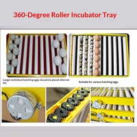 Incubadora Multifuncional para 64 Huevos de Gallina, Pato y Ganso, con Bandeja Giratoria Automática de 360 Grados