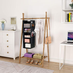 Étagères suspendues pliables pour économiser de l'espace, organisateur de placard suspendu avec 4 poches latérales - Product Image 4