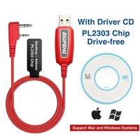 Baofeng-cable de programación rojo para walkie-talkie UV-5R, frecuencia de programa de 888S, PL2303, PU, duradero para cada sistema