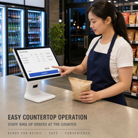 Système de point de vente (PDV) à écran tactile unique avec Wi-Fi 6, garantie 1 an pour PC Windows, caisse enregistreuse de restaurant