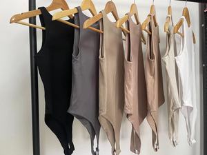 XS-XXXXL sản xuất cộng với kích thước Silicone nữ sexy phụ nữ hai lớp hình dạng mặc Crew Neck Nude bodysuit Jumpsuit - Product Image 3