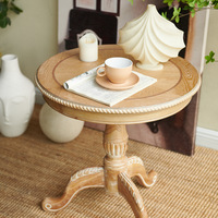 Table basse et thé moderne en bois de chêne massif de style européen et américain Petite table d'appoint vintage avec thème de mariage nordique pour téléphone