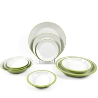 Assiettes Rondes Personnalisées en Mélamine Jetable, Couleur Sous Glaçure, Haute Qualité