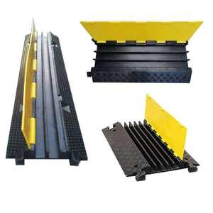 Rampe de protection de câbles en caoutchouc à 1/2/3/4/5 canaux, pont de protection de câbles, rampes de protection de câbles en caoutchouc pour voitures, vente en gros - Product Image 2