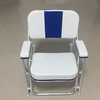 Chaise pliante de pont Xiamen Sunshine Marine avec coussins en mousse résistante, sans pliage accidentel, accessoire pour bateau/yacht/kayak/embarcation