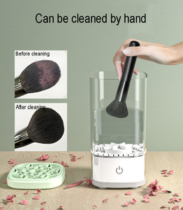 Laxney Nouveau Design Nettoyeur de pinceaux de maquillage électrique portable rechargeable en ABS/TPE Blanc pour usage commercial et domestique - Product Image 4