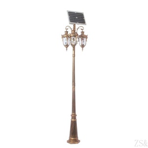 Farola de Jardín Solar de Hierro con Pantallas de Vidrio, LED Blanco Cálido 2700K, Sensor de Movimiento IP66, Lámpara Exterior con Garantía de 10 Años - Product Image 1