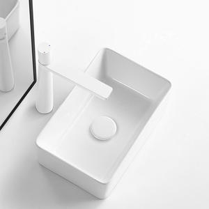 Vente chaude <span class=keywords><strong>Blanc</strong></span> Rectangle Céramique Art Lavabo Lavabo Lavabo <span class=keywords><strong>Blanco</strong></span> Lavabos De Comptoir De Salle De Bains Personnalisés - Product Image 1