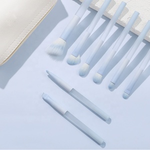 8 <span class=keywords><strong>Pcs</strong></span> Biểu Tượng Tùy Chỉnh Trang Điểm Bàn Chải Pastel Pha Trộn Mặt Mềm Tổng Hợp Mỹ Phẩm Nhãn Hiệu Riêng Bàn Chải Thiết Lập - Product Image 2