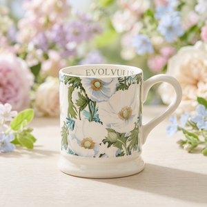 Customized Pastoral Style Artistic Ceramic Coffee <b>Mug</b> Set Floral Pattern Tall Design High-End Feel Gift <b>Box</b> Packaging Spoon Hot - Product Image 3