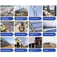 Entrepôt préfabriqué en structure métallique, bâtiment métallique avec murs en panneaux sandwich, construction industrielle de stockage pour l'Afrique