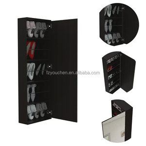 Mueble de Panel para Pasillo de Hotel, <span class=keywords><strong>Zapatero</strong></span> Alto y Delgado para Colgar en la Pared <span class=keywords><strong>con</strong></span> <span class=keywords><strong>Espejo</strong></span> de Cuerpo Entero - Product Image 2