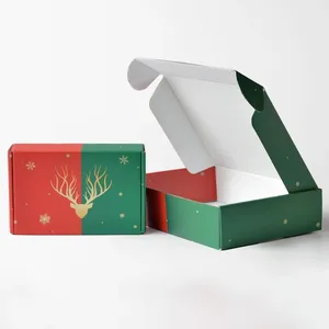 휴일 파티 인쇄 로고 선물 상자 도매 컬러 빈 3 레이어 골판지 상자