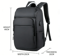 Sac à dos professionnel personnalisable en stock, imperméable, pour ordinateur portable, OEM ODM, grande capacité, pour affaires, voyages et école