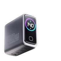 Pengisi Daya Cepat GaN 140W dengan Layar Digital Cerdas Pengisi Daya USB PD 4-Port
