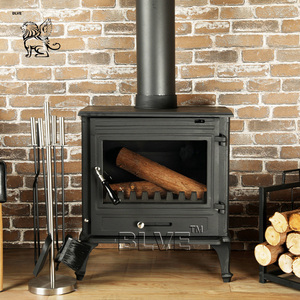 BLVE Diseño moderno Estufas de hierro fundido Calentadores de <span class=keywords><strong>leña</strong></span> Chimenea independiente única Quema de madera para interiores - Product Image 4