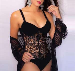 YCH Explosive New Europa y los Estados Unidos Lencería de encaje sexy Interesante <span class=keywords><strong>2</strong></span> juegos de tirantes Body Suit - Product Image 6