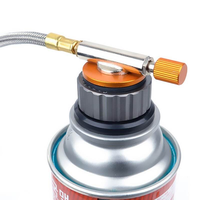 Adaptateur de réchaud de camping extérieur 1 pièce, convertisseur de cartouche de gaz butane à valve Lindal propane, connecteur de réservoir plat, accessoire de réchaud