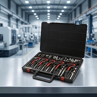 Kit de réparation de filetages, ensemble d'outils manuels avec étui rigide, OEM, réparation automobile M5-M12