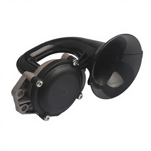 Klaxon d'air universel noir 12V 24V pour camions, bus, trains et voitures Mercedes-Benz – Avertisseur sonore puissant - Product Image 1