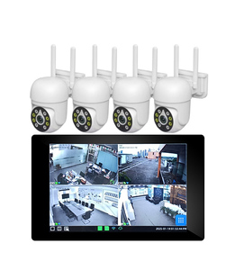 Bộ camera an ninh nhà thông minh Tuya không dây đa ngôn ngữ 3MP 4 kênh 8 kênh H.265+ với chức năng NVR, âm thanh hai chiều, tầm nhìn ban đêm, camera PTZ dạng đạn - Product Image 1