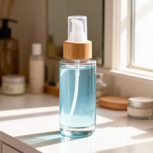 再利用可能な化粧液石鹸ポンプ コリバー 木製 竹製 プラスチック 24/410 液漏れ防止ディスペンサーボトル ローション シャンプー 手洗い用 - Product Image 1