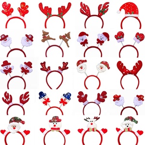 Diademas navideñas de plástico con diferentes diseños para niños, mujeres y hombres para fiestas navideñas Recuerdos de fiesta perfectos - Product Image 1